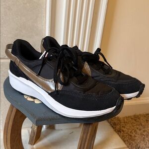 Nike Black and Gold Athletic Shoes